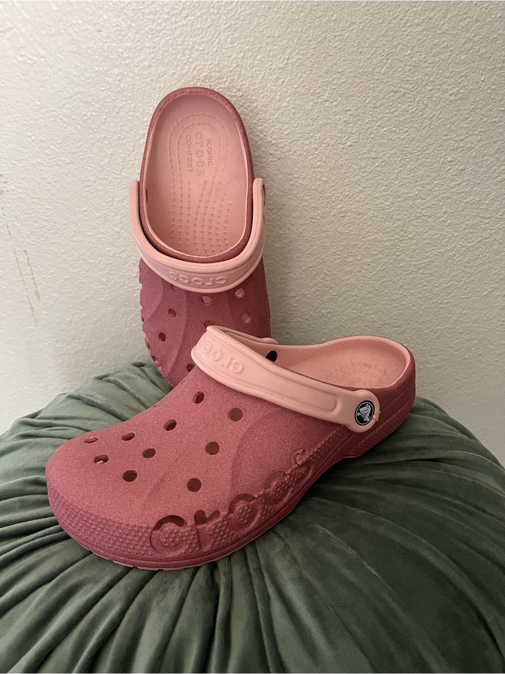 CROCS Clog in Dusty Rose and Light Pink